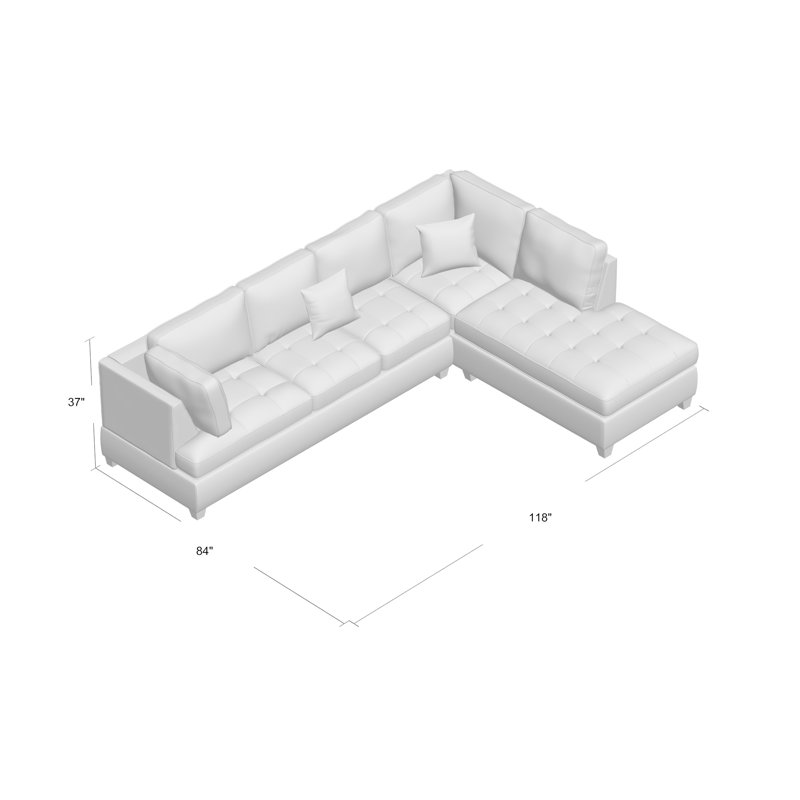 Infini Furnishings 118 Wide Reversible Sofa Chaise Reviews Wayfair